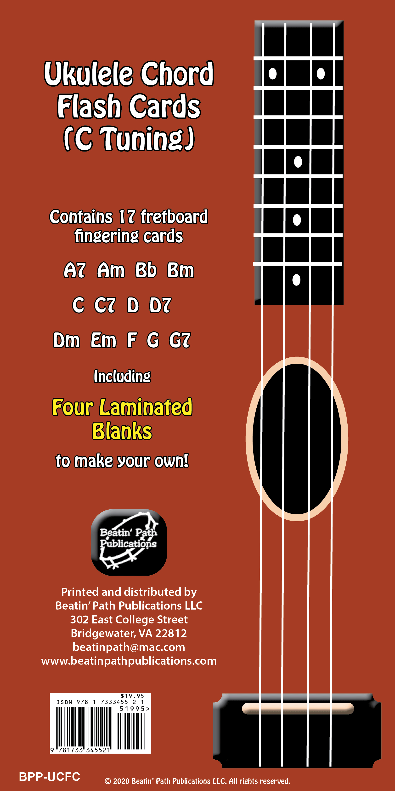 Ukulele Chord Flash Cards (C Tuning)